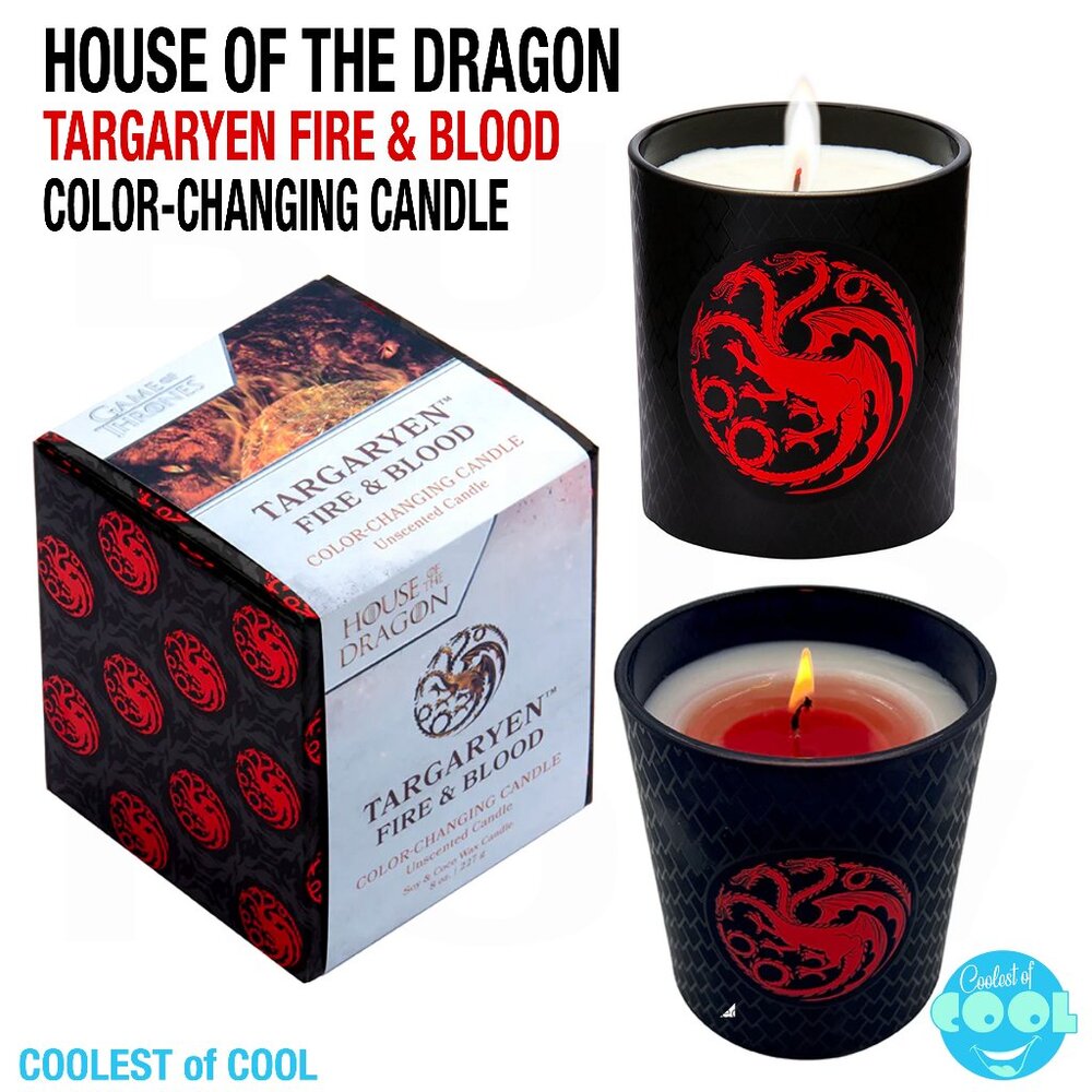 House of the Dragon Targaryen Fire and Blood red Color Changing Candle brand new